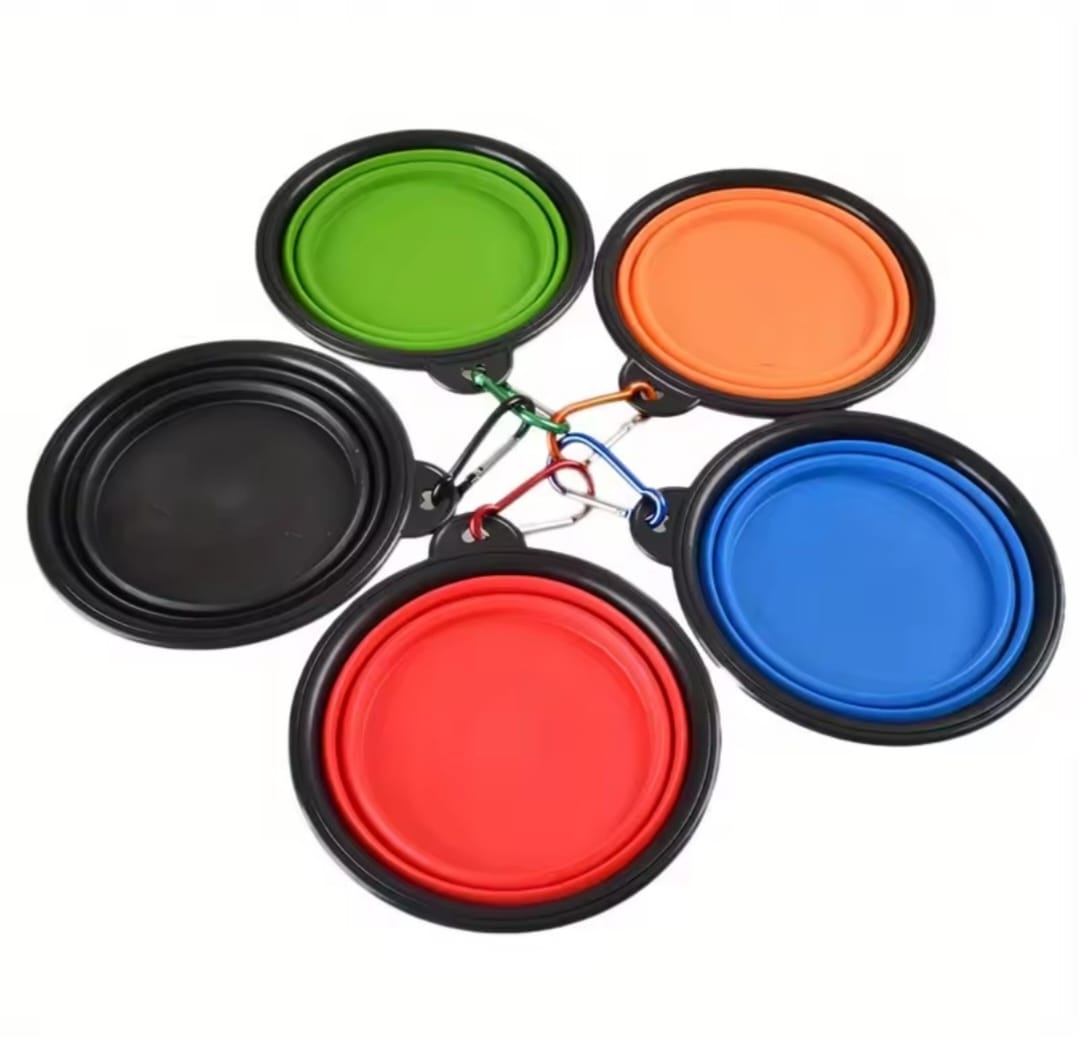 Portable Foldable Silicone Pet Bowl – Travel & Outdoor Water/Food Bowl for Dogs & Cats