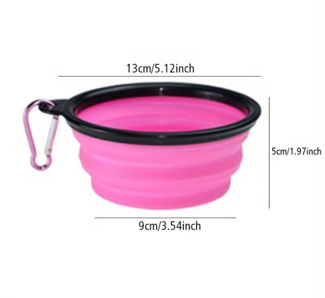 Portable Foldable Silicone Pet Bowl – Travel & Outdoor Water/Food Bowl for Dogs & Cats