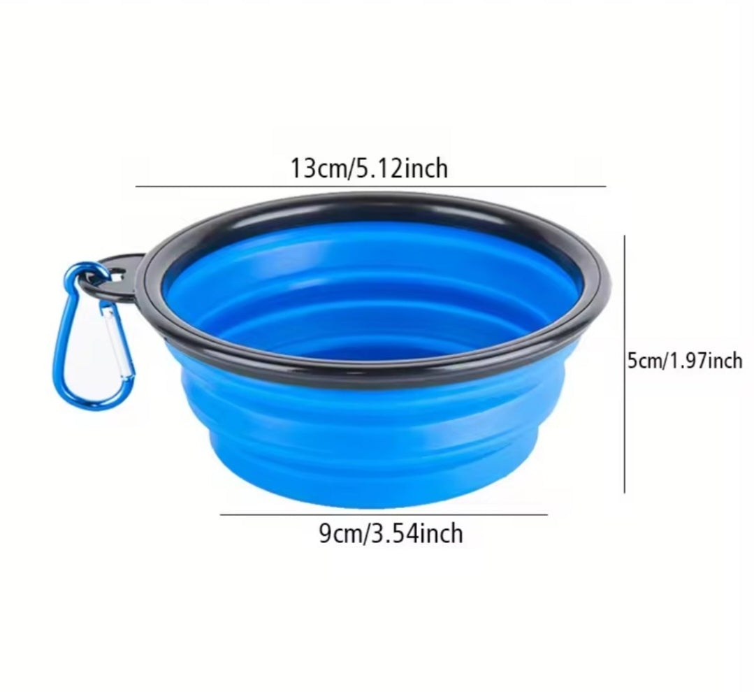 Portable Foldable Silicone Pet Bowl – Travel & Outdoor Water/Food Bowl for Dogs & Cats