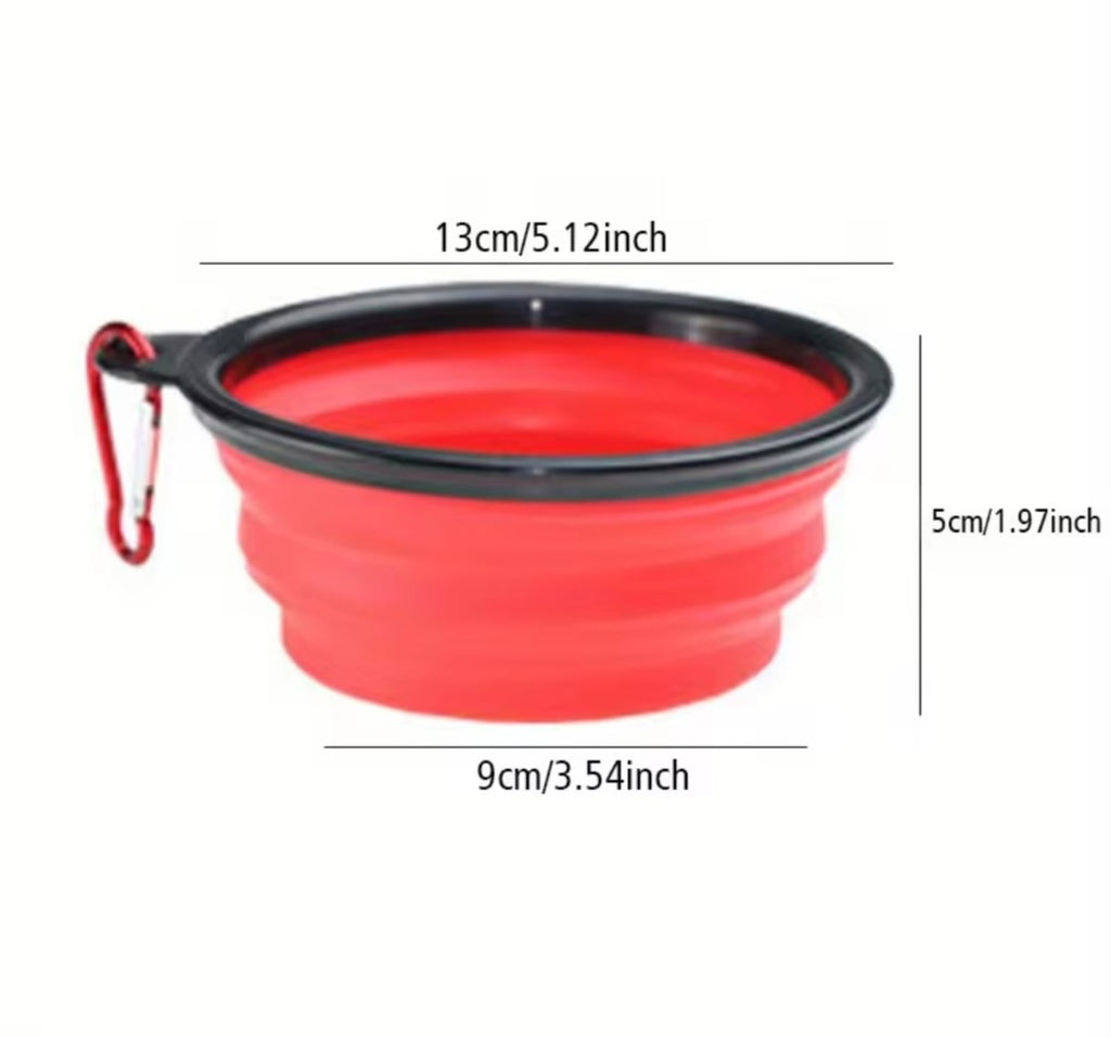 Portable Foldable Silicone Pet Bowl – Travel & Outdoor Water/Food Bowl for Dogs & Cats