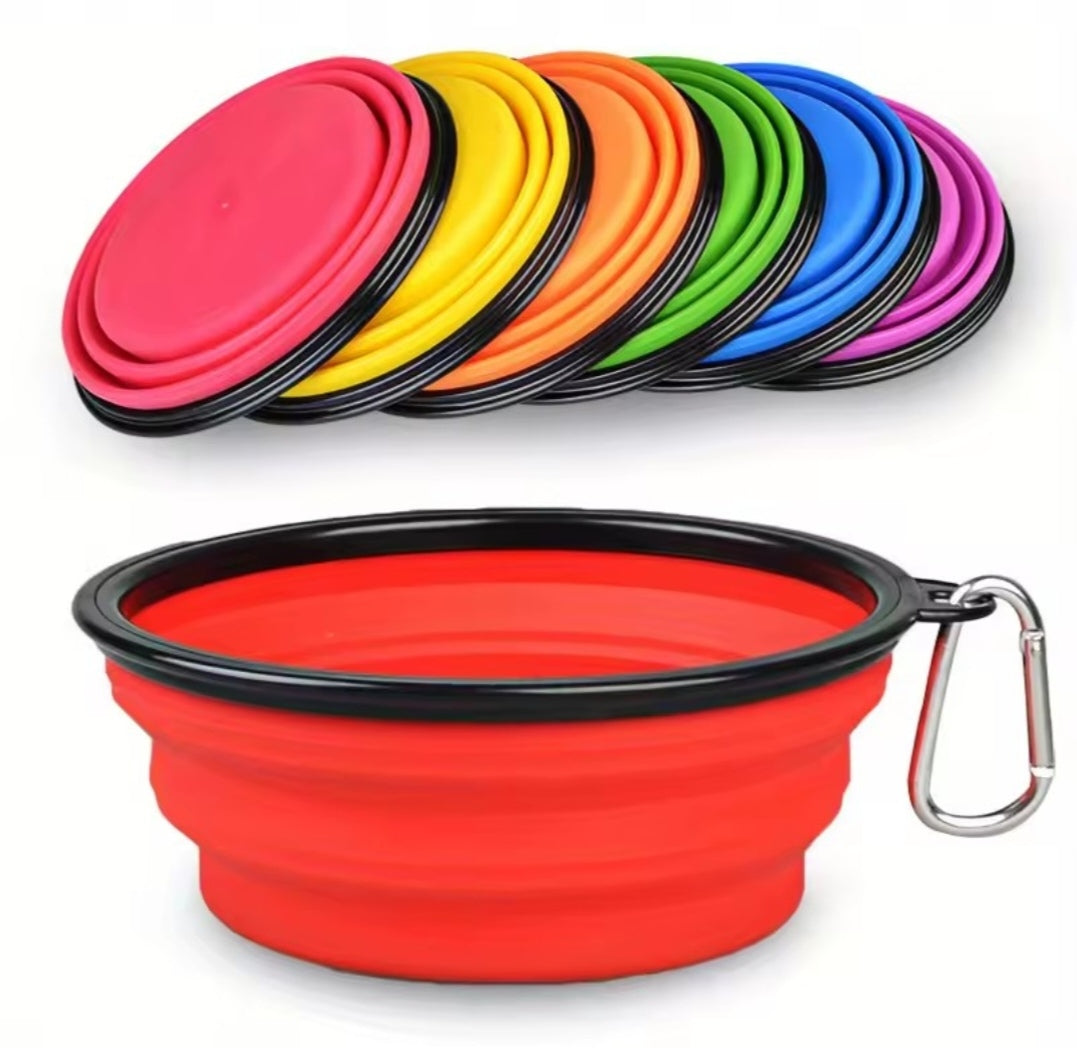 Portable Foldable Silicone Pet Bowl – Travel & Outdoor Water/Food Bowl for Dogs & Cats