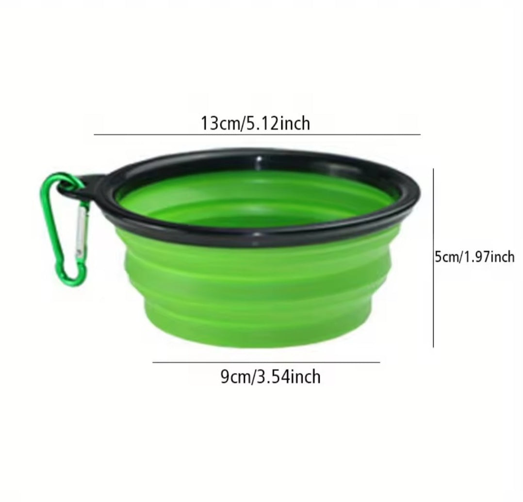 Portable Foldable Silicone Pet Bowl – Travel & Outdoor Water/Food Bowl for Dogs & Cats