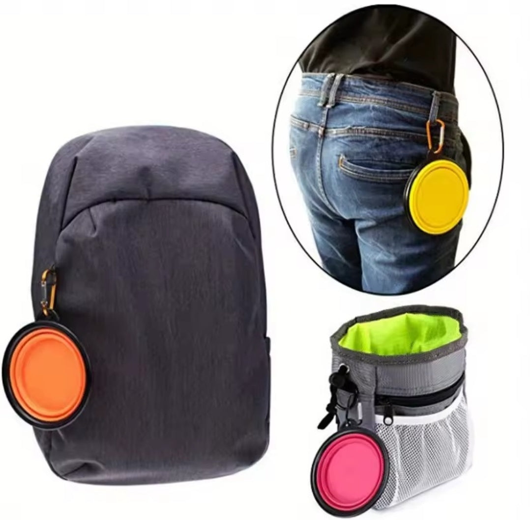 Portable Foldable Silicone Pet Bowl – Travel & Outdoor Water/Food Bowl for Dogs & Cats